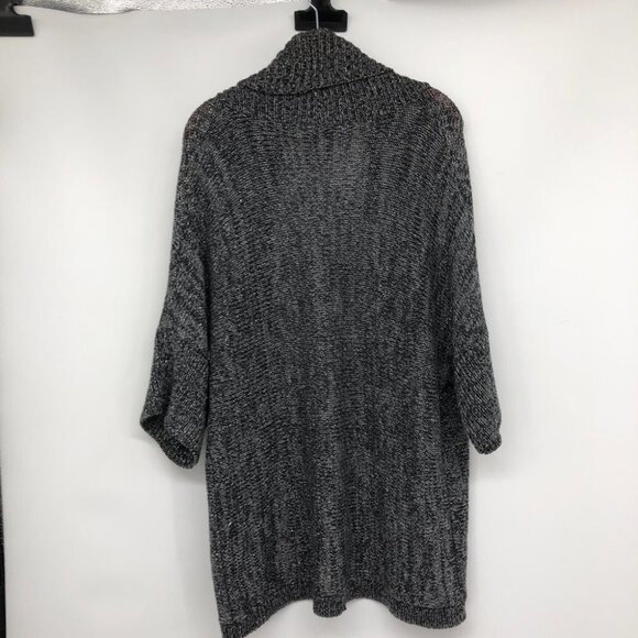 Additions by Chico's Grey Silver Knit Open Cardigan size 2 - Picture 2 of 11